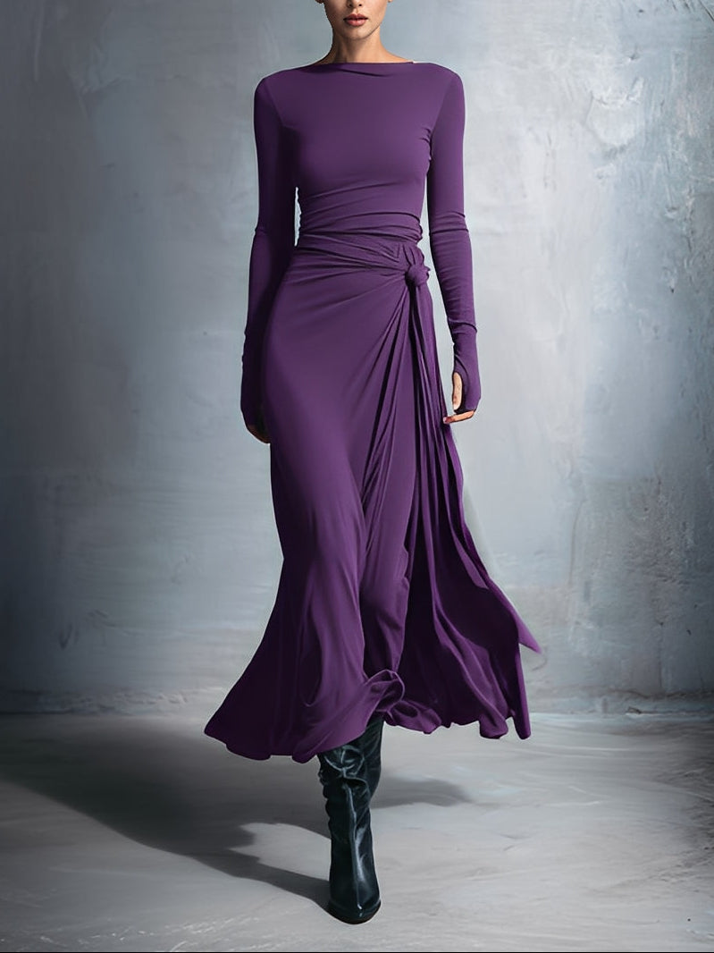 Vittoria ∙ Robe maxi avec nœud latéral