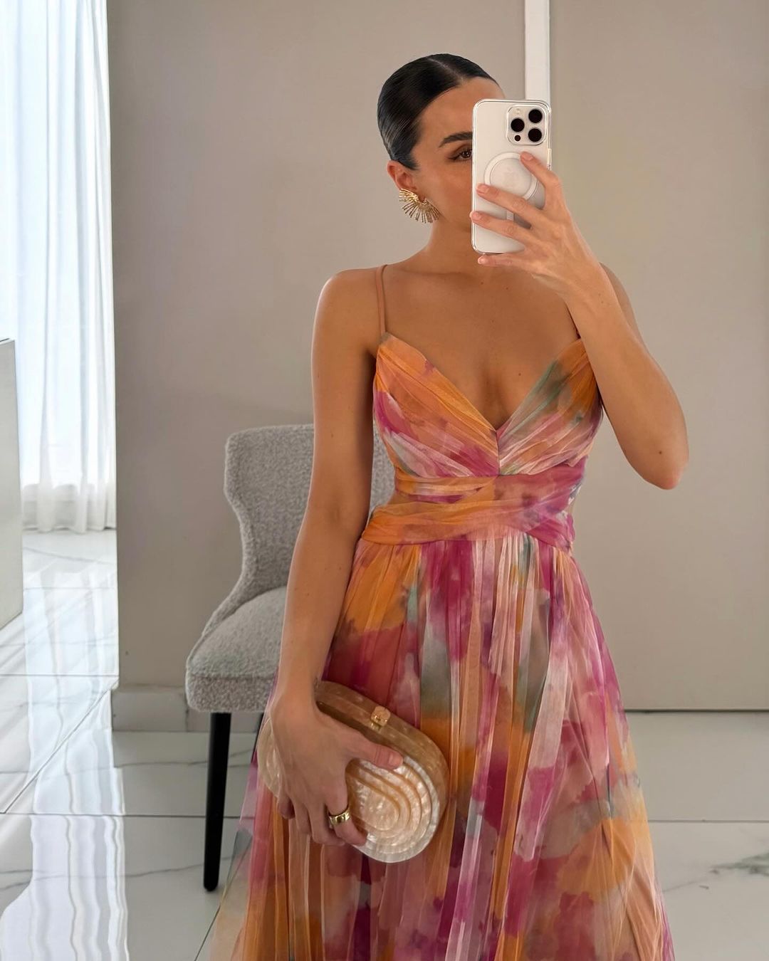 Giselle | Robe Longue Fleurie en Mousseline
