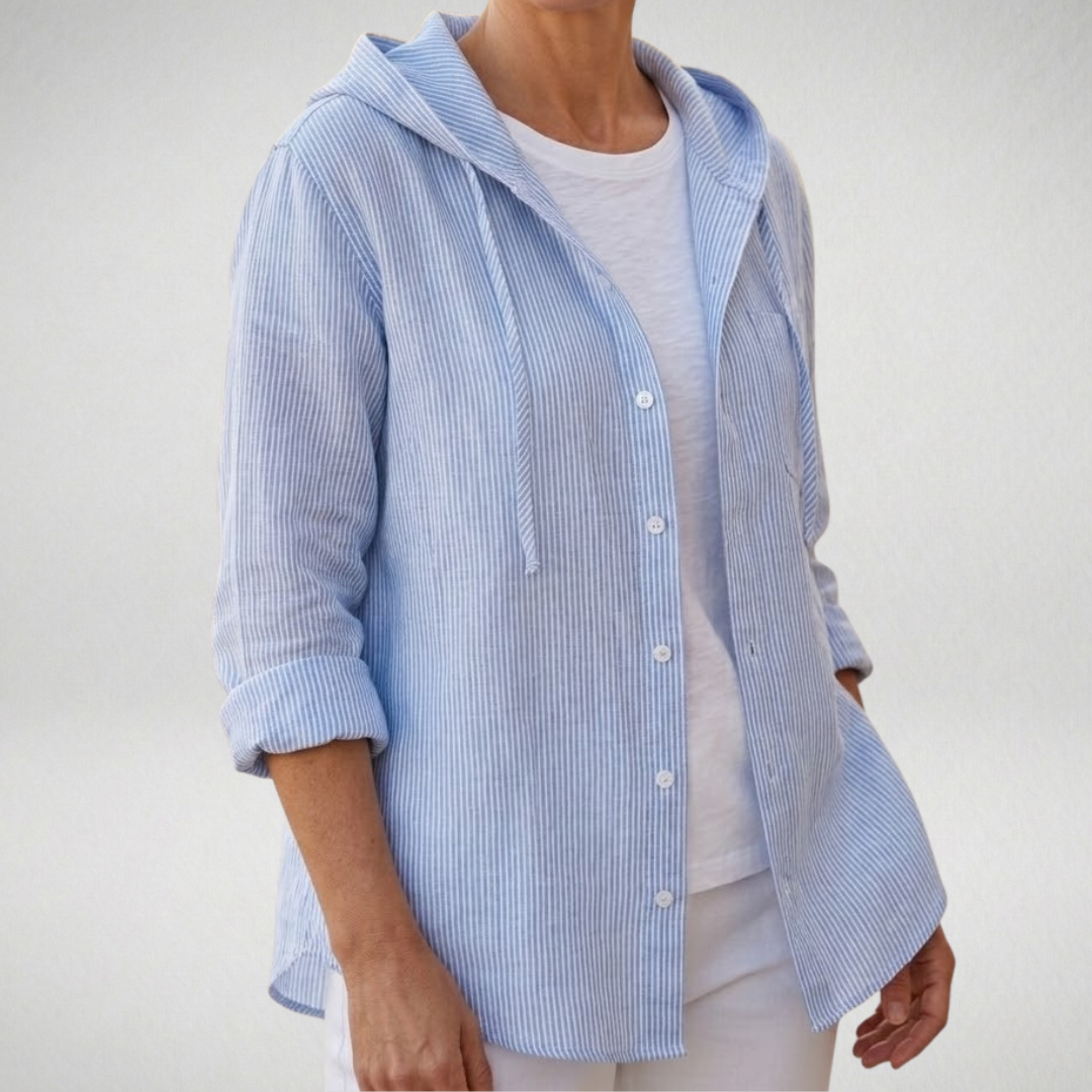 Élina | Chemise Légère Élégante à Capuche