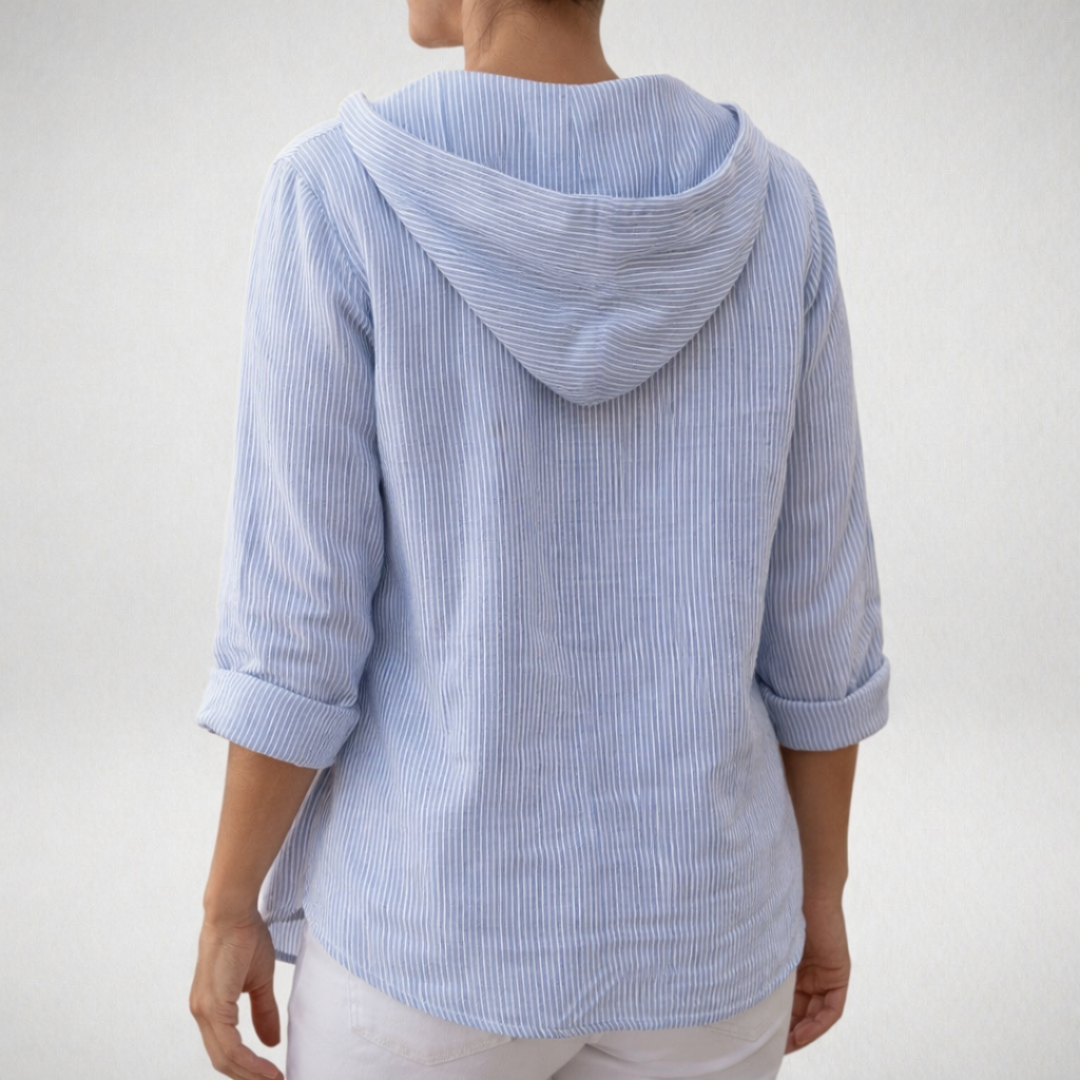 Élina | Chemise Légère Élégante à Capuche