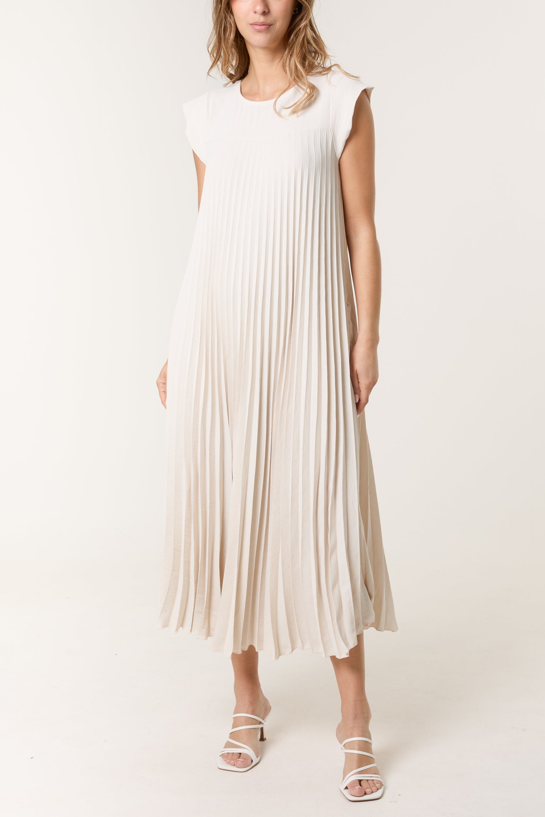 Élora | Robe Plissée Élégante & Fluide