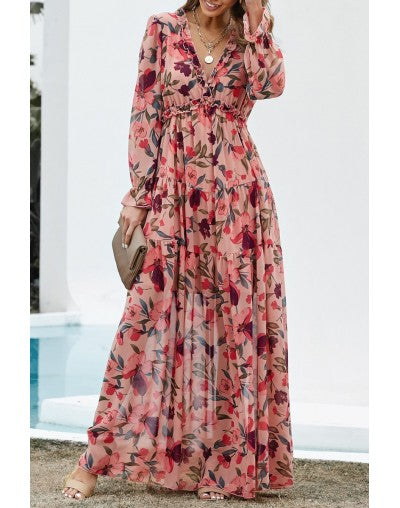 ROBE LONGUE A MANCHES
