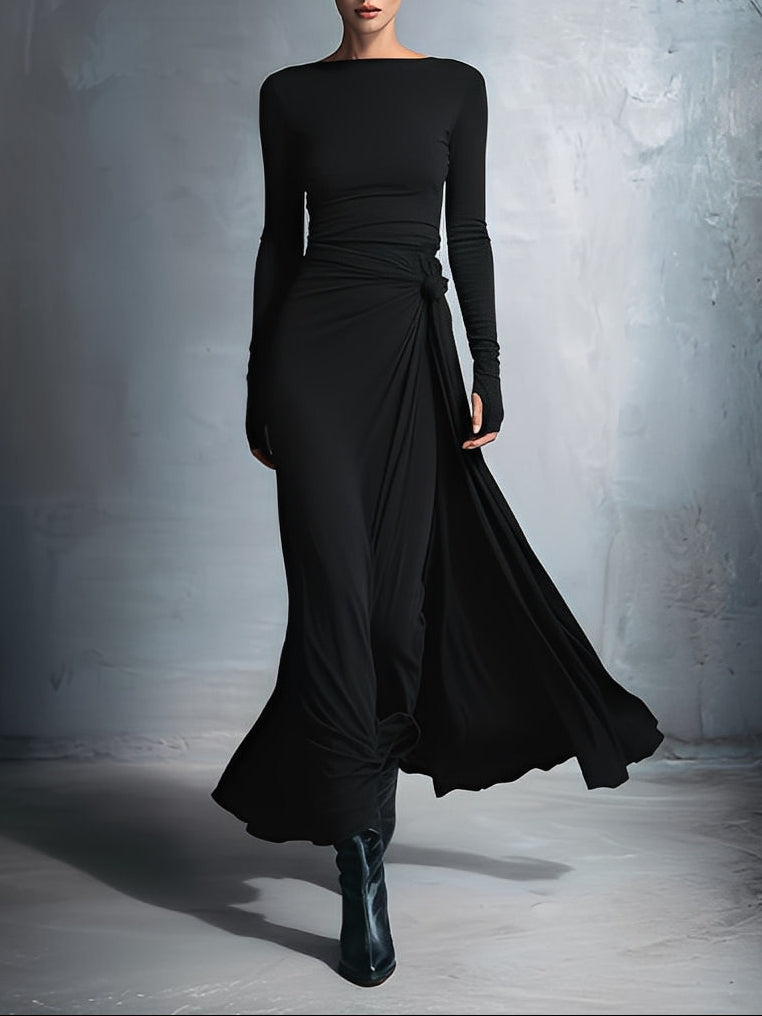 Vittoria ∙ Robe maxi avec nœud latéral